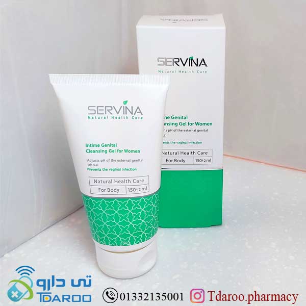 سروینا ژل بهداشتی دوشیزگان PH5.5 / SERVINA CLEANSING GEL FOR GIRLS PH5.5/Gel/150ML