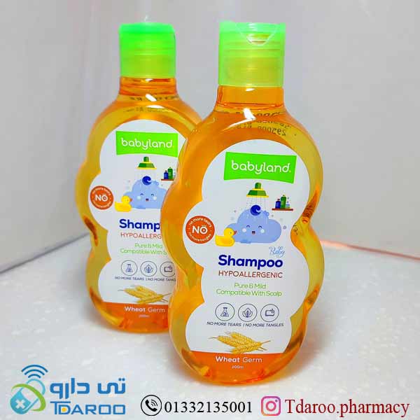 بی بی لند شامپو بچه جوانه گندم / BABY LAND SHAMPOO COMPATIIBLE WITH SCALP/Shampoo/200ML