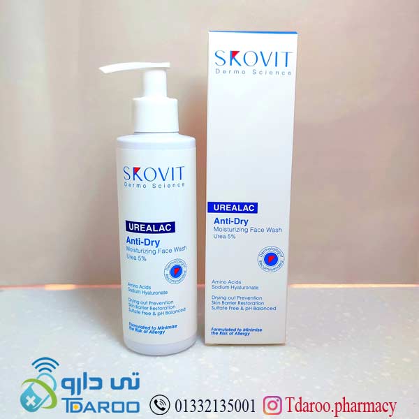 ژل شست وشو صورت حاوی 5%اوره اسكوویت/UREALAC ANYI-DRY