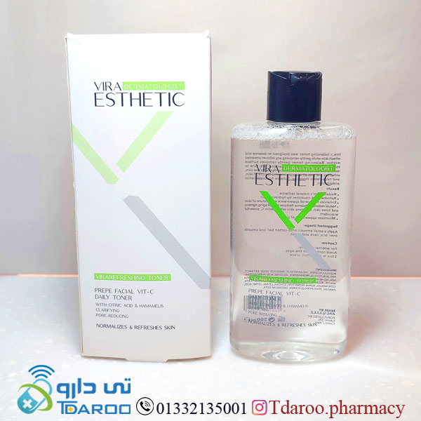 ویرا استتیک تونر پاک کننده صورت/VIRA ESTHETIC PREPE FACIAL VIT C /Liquid/200ML