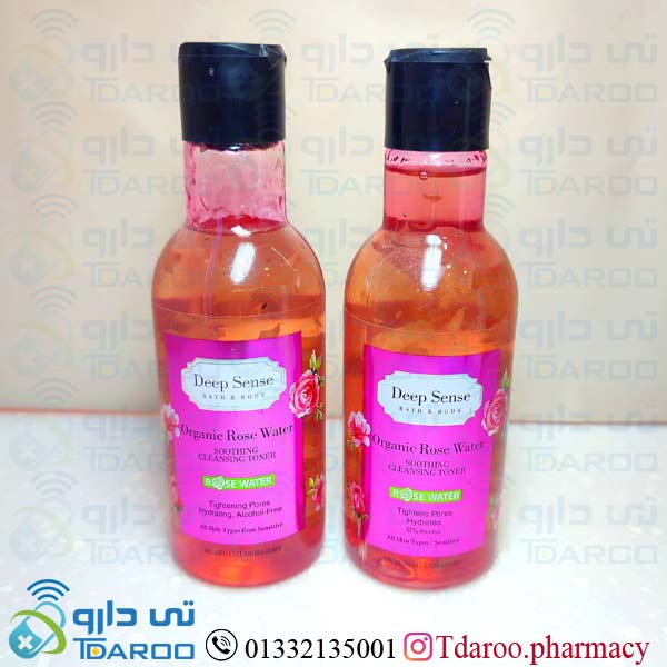 دیپ سنس تونر پاک کننده آرایش پوست حساس/DEEP SENSE CLEANSING TONER ROSE WATER/Liquid/160ML