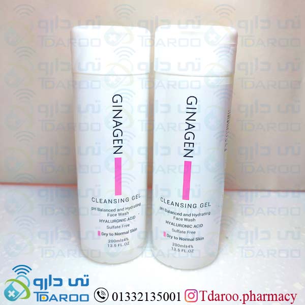 ژیناژن ژل شستشوی صورت پوست خشک/GINAGEN CLEANSING GEL DRY SKIN/Gel/150ML