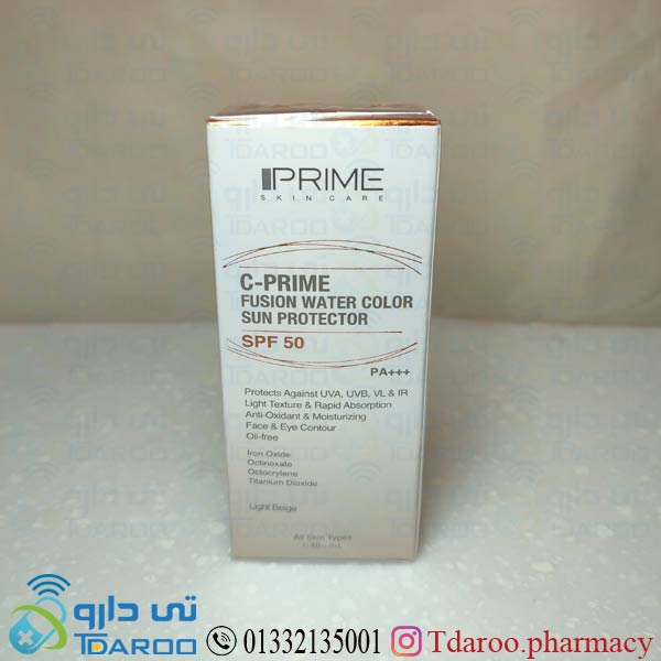 پریم فلوئید ضدآفتاب بژ روشن /PRIME FUSION WATER LIGHT BEIGE /FLUIDE