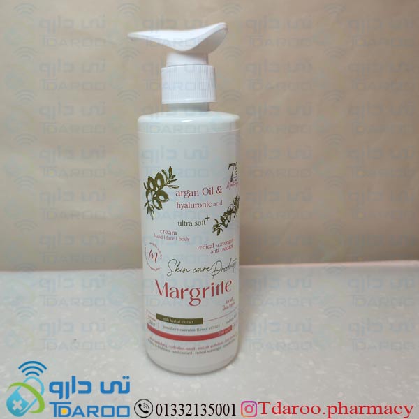 مارگریت کرم آبرسان و مرطوب کننده پمپی آرگان / MARGRITTE ARGAN OIL AND HYALURONIC ACID CREAM/Cream/250ML
