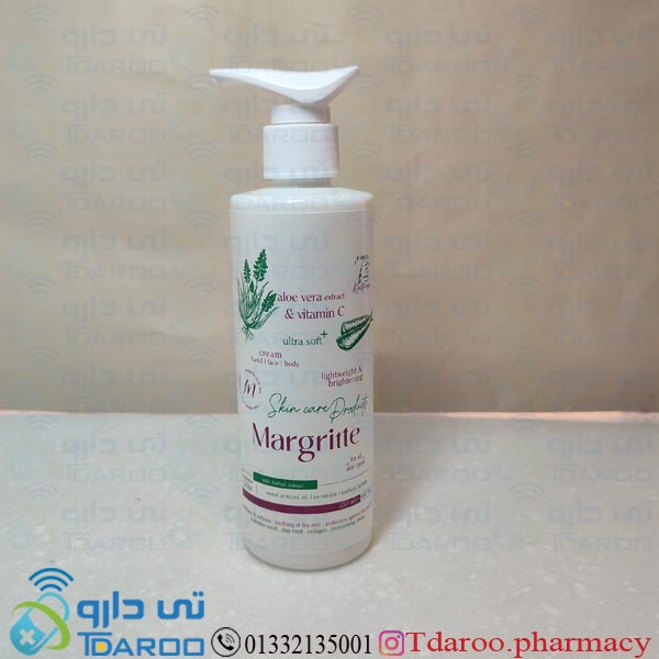 مارگریت کرم آبرسان ومرطوب کننده پمپی آلوئه ورا / MARGRITTE ALOE VERA CREAM/Cream/250ML